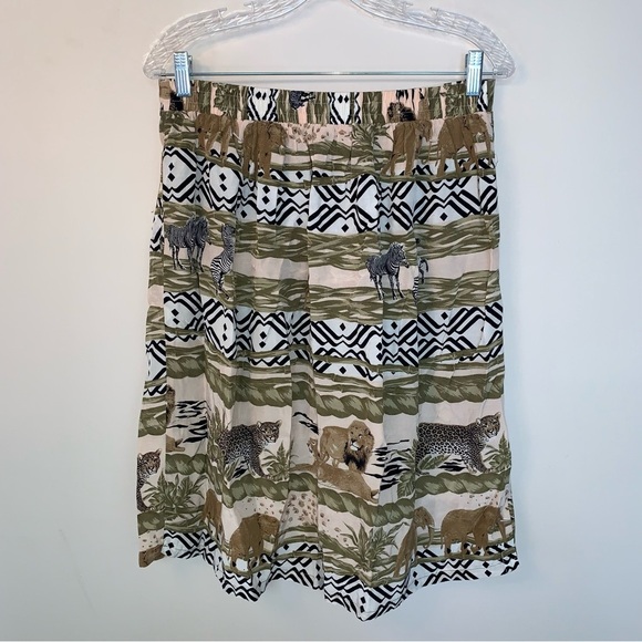 Vintage Braemar Jeremy Scott Safari Button Front Skirt - Picture 2 of 8